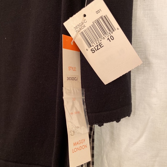 NWT 2-Piece Nieman Marcus Embellished Sweater with Gingham floor-length skirt - Picture 3 of 5